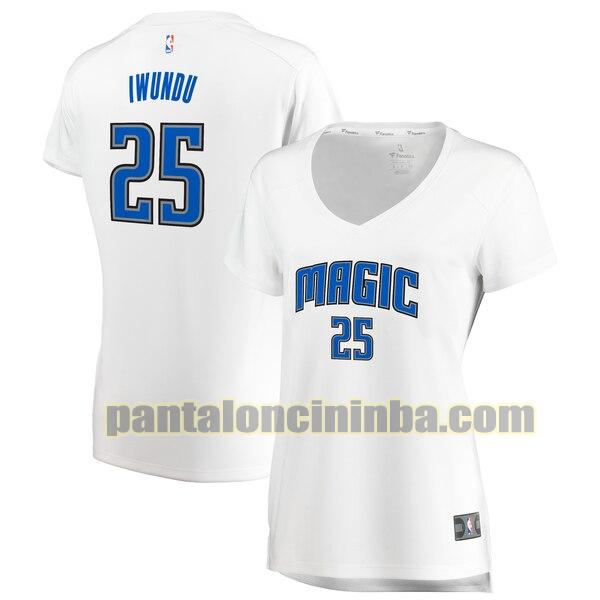 Maglia Donna basket Wesley Iwundu 25 Orlando Magic Bianco association edition