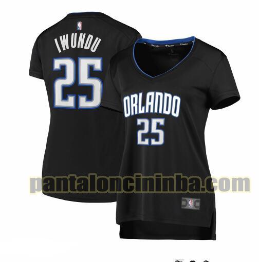 Maglia Donna basket Wesley Iwundu 25 Orlando Magic Nero 2019 icon edition