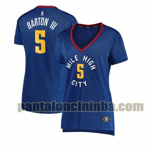 Maglia Donna basket Will Barton 5 Denver Nuggets Blu statement edition