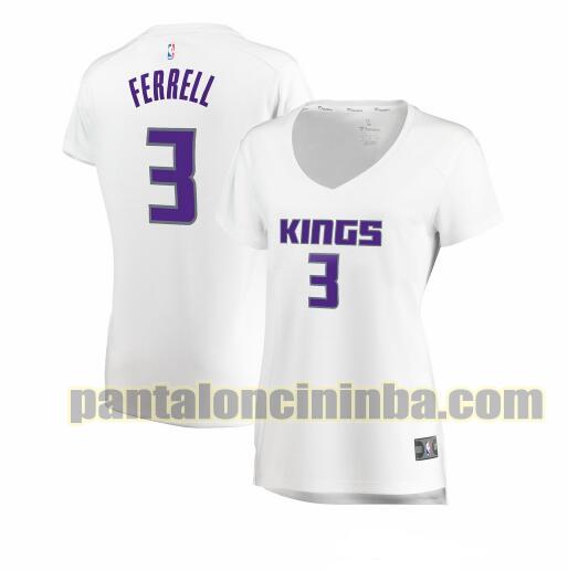 Maglia Donna basket Yogi Ferrell 3 Sacramento Kings Bianco association edition