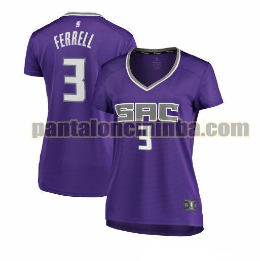 Maglia Donna basket Yogi Ferrell 3 Sacramento Kings Porpora icon edition