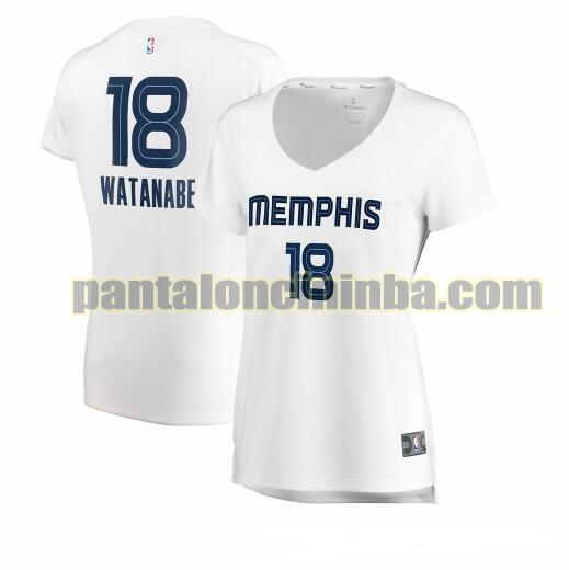 Maglia Donna basket Yuta Watanabe 18 Memphis Grizzlies Bianco association edition