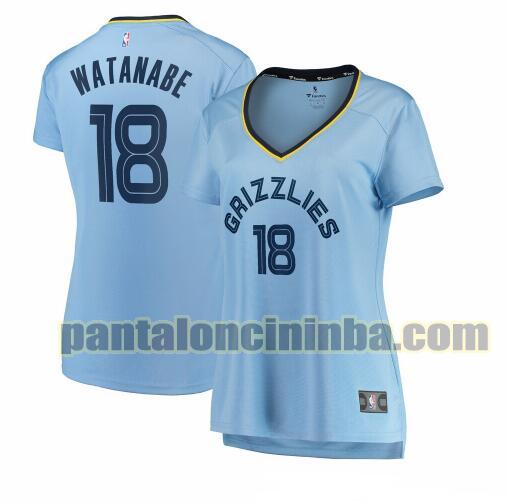 Maglia Donna basket Yuta Watanabe 18 Memphis Grizzlies Blu statement edition