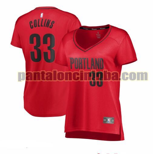 Maglia Donna basket Zach Collins 33 Portland Trail Blazers Rosso statement edition