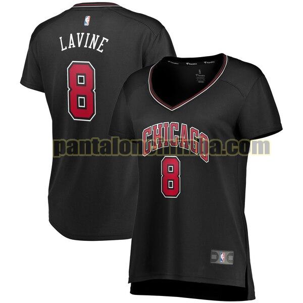 Maglia Donna basket Zach LaVine 8 Chicago Bulls Nero statement edition