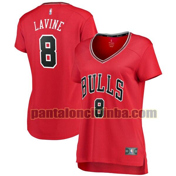 Maglia Donna basket Zach LaVine 8 Chicago Bulls Rosso icon edition