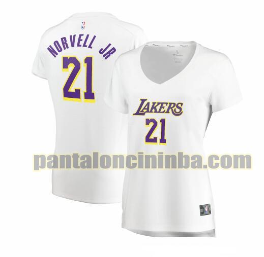 Maglia Donna basket Zach Norvell 21 Los Angeles Lakers Bianco association edition
