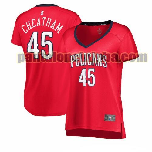 Maglia Donna basket Zylan Cheatham 45 New Orleans Pelicans Rosso statement edition