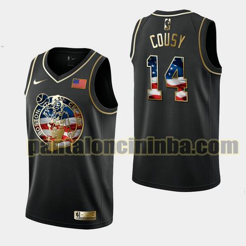 Maglia Uomo basket Bob Cousy 14 Boston Celtics Nero Edizioni City 19-20