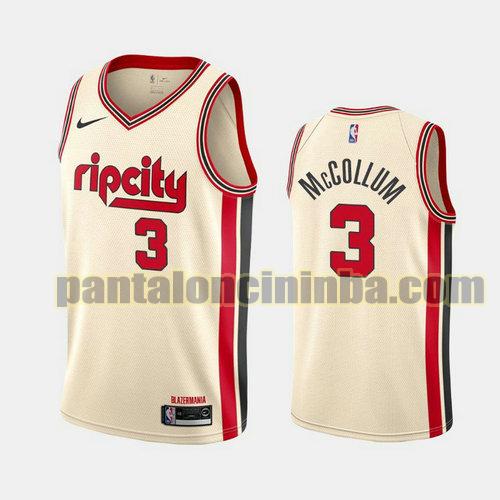 Maglia Uomo basket C.J. Mccollum 3 Portland Trail Blazers Bianco Edizioni City 19-20