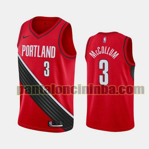 Maglia Uomo basket C.J. Mccollum 3 Portland Trail Blazers Rosso Edizioni City 19-20