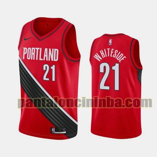 Maglia Uomo basket Hassan Whiteside 21 Portland Trail Blazers Rosso Edizioni City 19-20