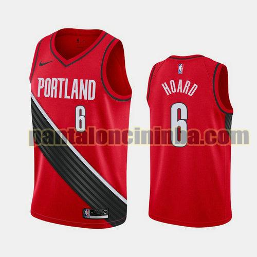 Maglia Uomo basket Jaylen Hoard 6 Portland Trail Blazers Rosso Edizioni City 19-20