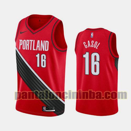 Maglia Uomo basket Pau Gasol 16 Portland Trail Blazers Rosso Edizioni City 19-20