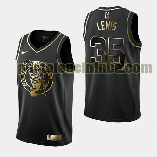 Maglia Uomo basket Reggie Lewis 35 Boston Celtics Nero Edizioni City 19-20