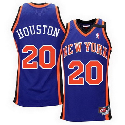 canotta uomo allan houston 20 retro new york knicks blu