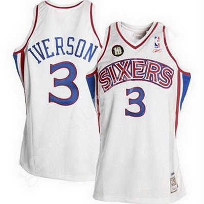 canotta allen iverson 3 10th retro philadelphia 76ers bianca