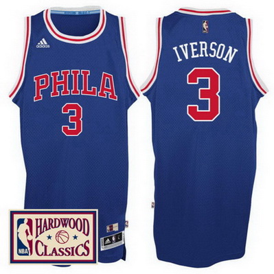 maglia allen iverson 3 2017 philadelphia 76ers blu