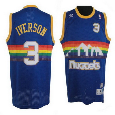 maglia basket allen iverson 3 denver nuggets soul blu