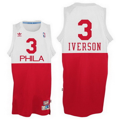 maglia basket allen iverson 3 philadelphia 76ers classico bianca