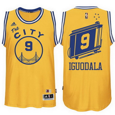 maglia andre iguodala 9 golden state warriors the city giallo