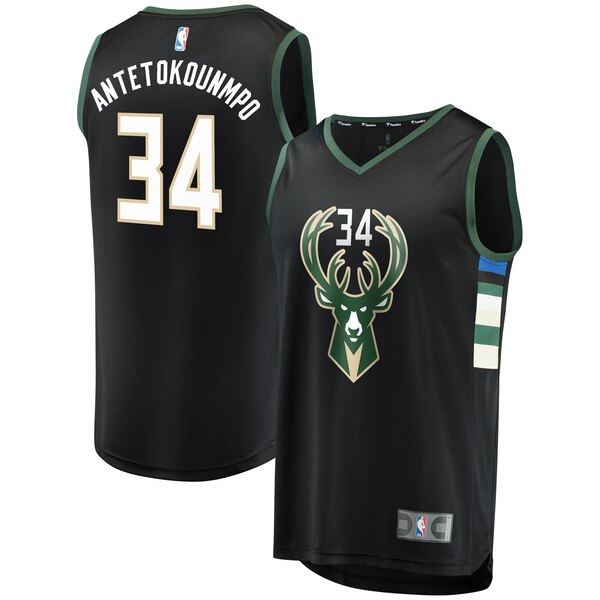 Maglia Antetokounmpo Milwaukee 34 2019-2020 Milwaukee Bucks nero