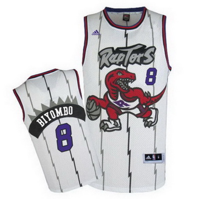 canotta nba bismack biyombo 8 retro toronto raptors bianca