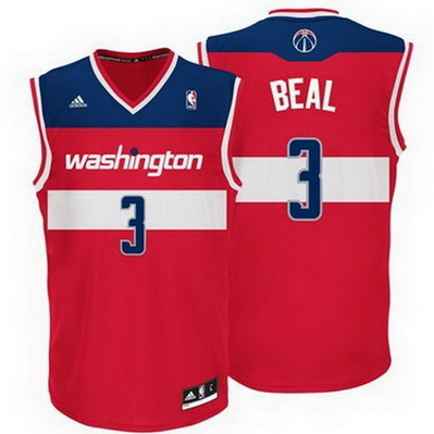 maglia bradley beal 3 washington wizards rev30 rosso