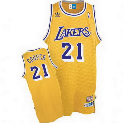 canotta basket brandon michael cooper 21 los angeles lakers giallo