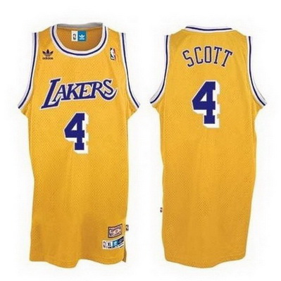 maglia nba byron scott 4 los angeles lakers giallo