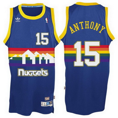 maglia nba carmelo anthony 15 denver nuggets soul blu