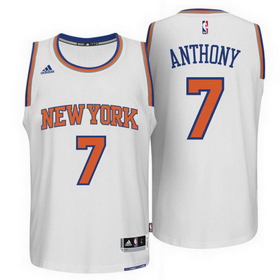 maglia carmelo anthony 7 2015 new york knicks bianca