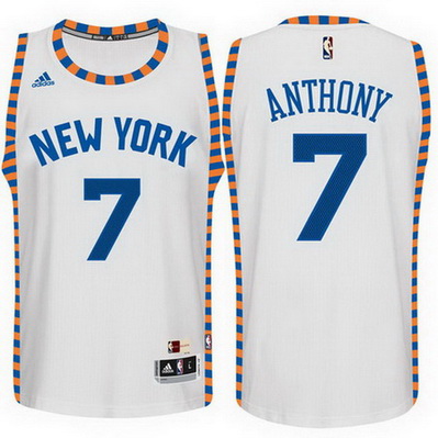 maglia nba carmelo anthony 7 new york knicks classico bianca