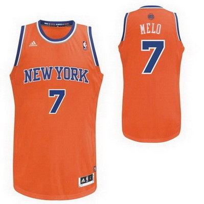 maglia carmelo anthony 7 new york knicks rev30 arancia