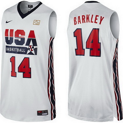 canotte basket charles barkley 14 nba usa 1992 bianca