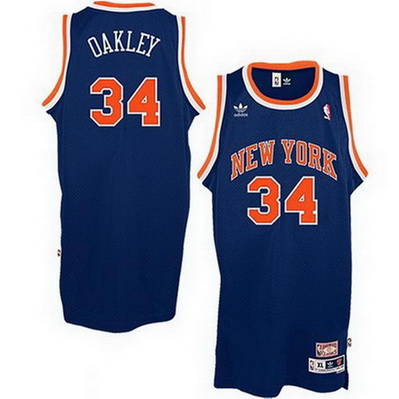 canotta basket charles oakley 34 retro new york knicks blu