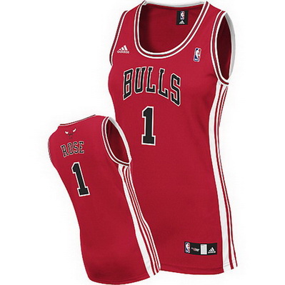 maglia basketa donna chicago bulls derrick rose 1 rosso