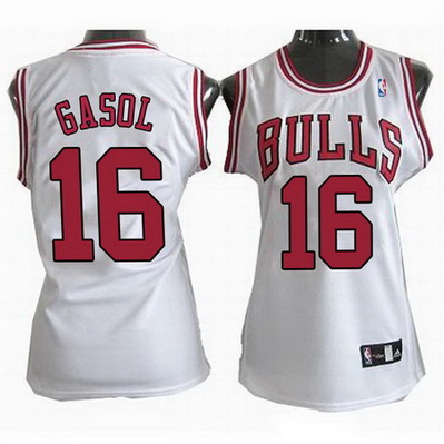 maglie nba donne chicago bulls pau gasol 16 bianca