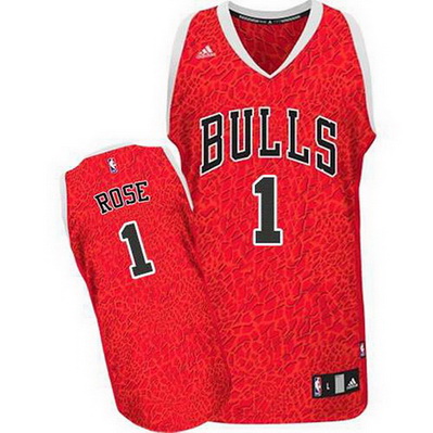 canotta basket chicago bulls leopard derrick rose 1 rosso