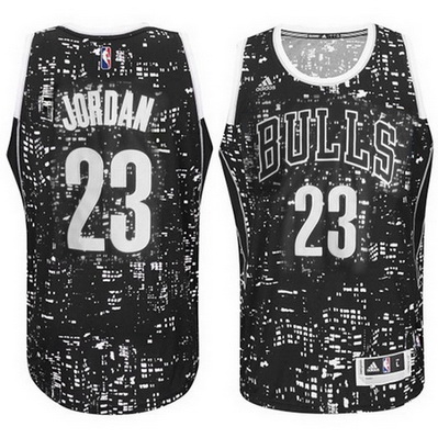 maglie basket chicago bulls michael jordan 23 lights nero