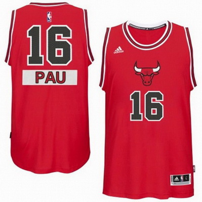 maglie uomo nba chicago bulls natale 2014 pau gasol 16 rosso