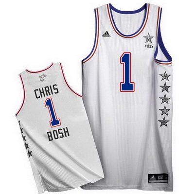 maglia basket chris bosh 1 nba all star 2015 bianca