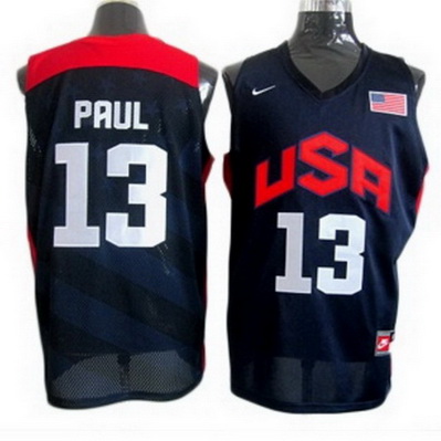 maglia uomo basket chris paul 13 nba usa 2008 blu