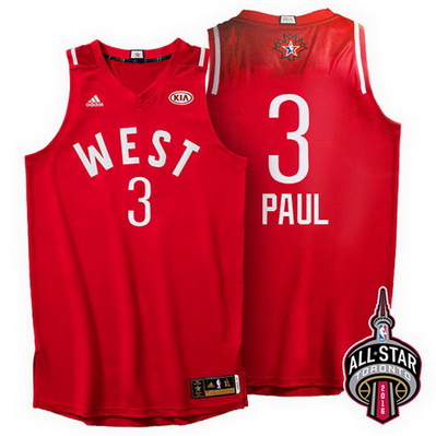 maglia uomo chris paul 3 nba all star 2016 rosso