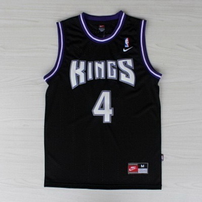 maglia uomo chris webber 4 retro sacramento kings nero