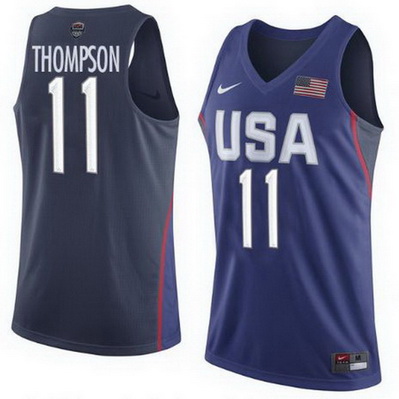 maglie basket uomo klay thompson 11 nba usa olimpiadi 2016 blu