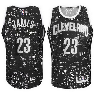 maglia basket cleveland cavaliers lebron james 23 lights nero