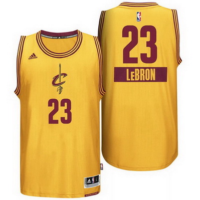 maglia nba cleveland cavaliers natale 2014 lebron james 23 giallo