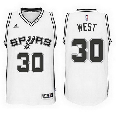 maglia david west 30 2015 san antonio spurs bianca