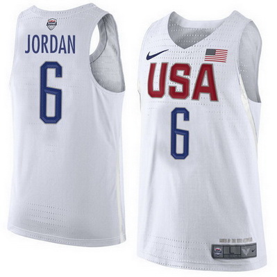 canotta uomo deandre jordan 6 nba usa olimpiadi 2016 bianca